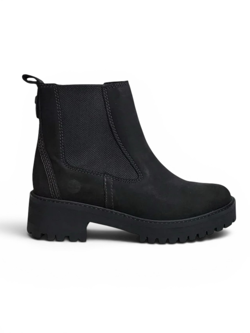 Timberland Courmayeur Valley Chelsea Lug Sole Boots Black Nubuck Size 6